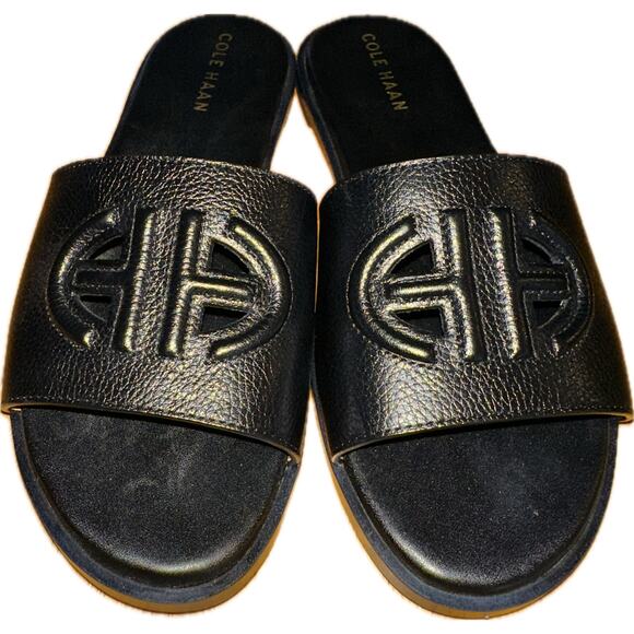 Cole Haan Women's Flynn Slide Sandals Black Size‎ 7 Casual - Picture 1 of 4